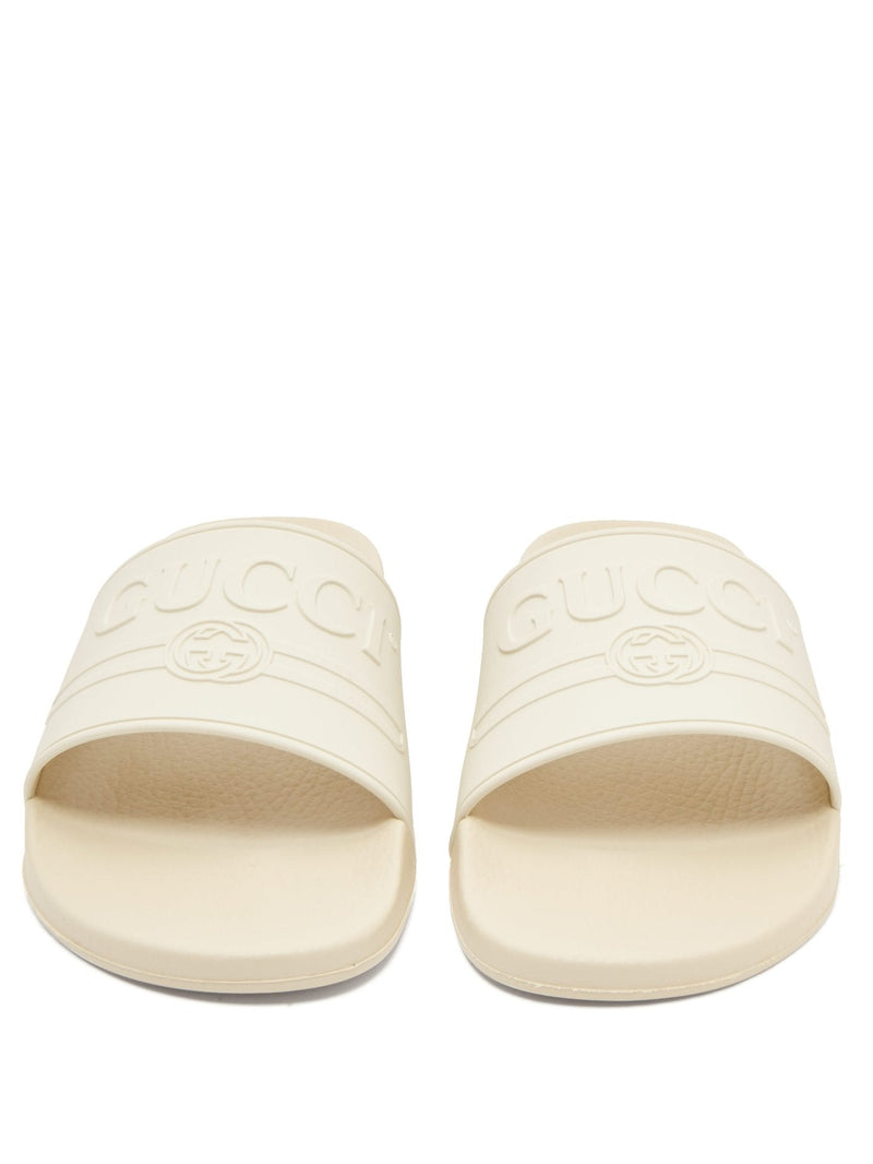 Gucci Rubber Logo Slides