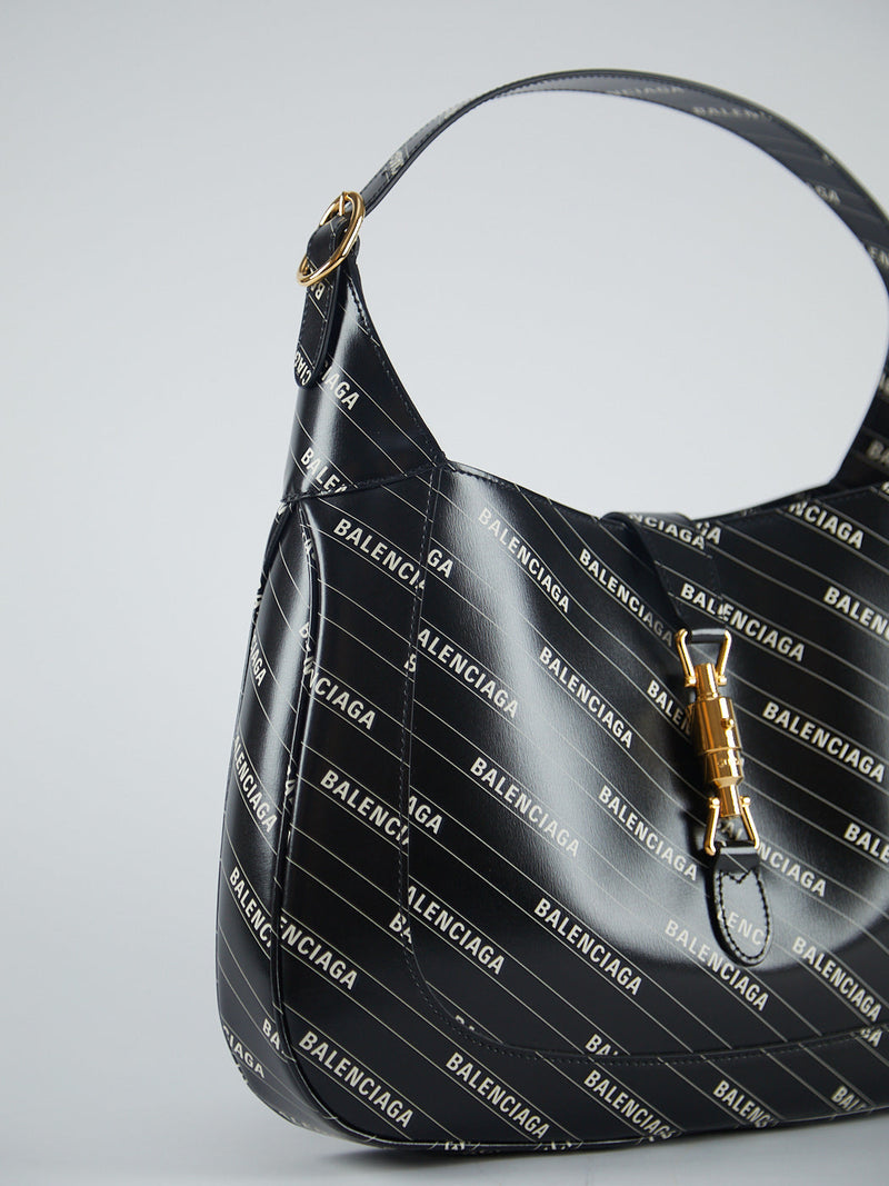 The Hacker Project Gucci x Jackie Logo Bag Black