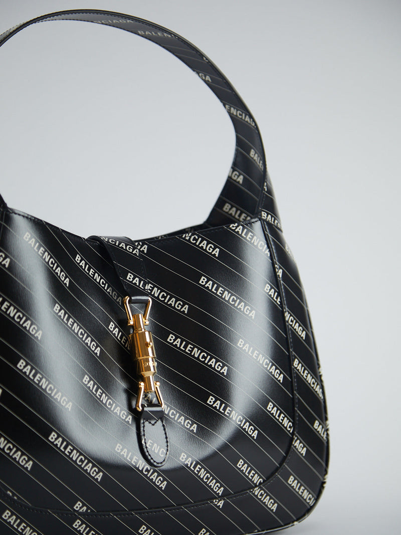 The Hacker Project Gucci x Jackie Logo Bag Black