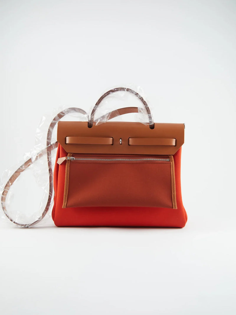 Hermès Herbag Zip 31 Bag Verso Orange Mecano PHW