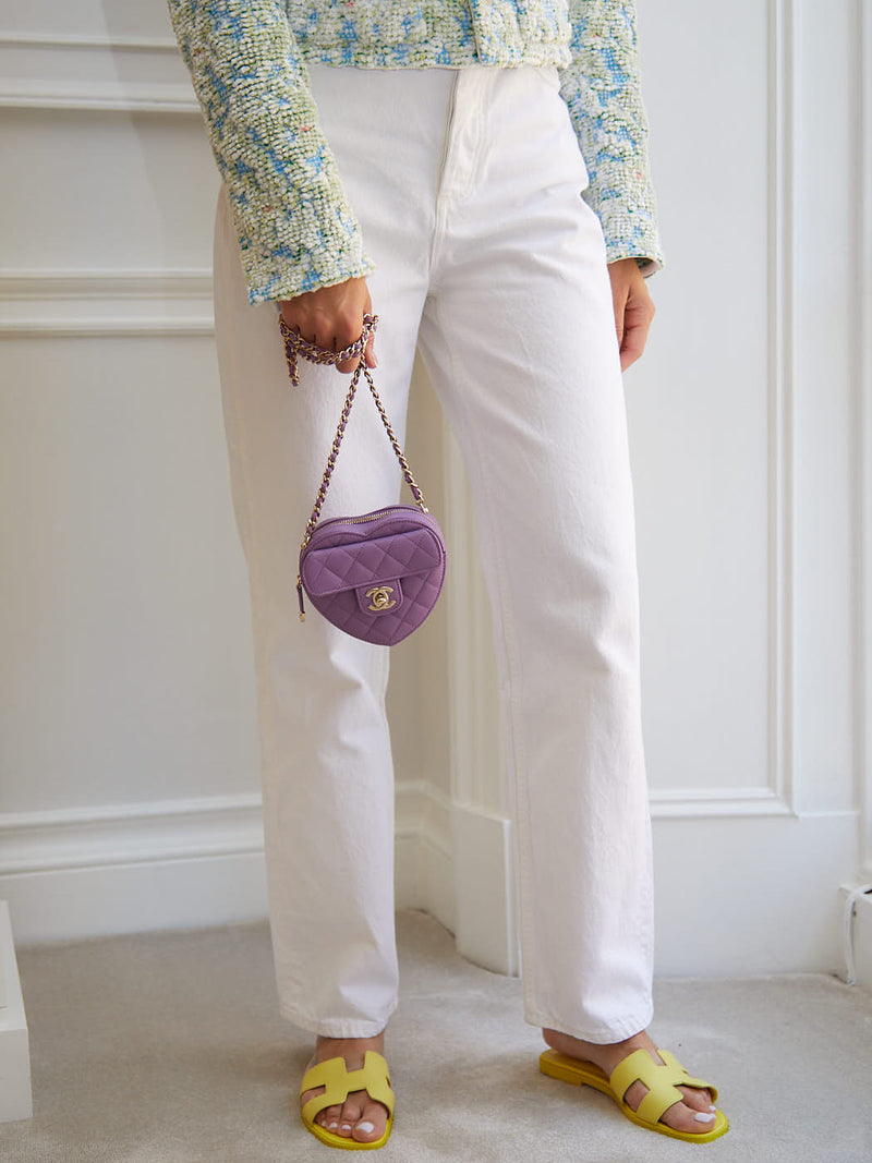 Chanel Heart Bag Purple (Small)