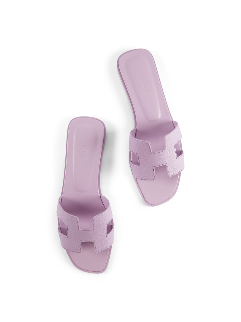 Hermès Oran Sandals (Violet Améthyste)