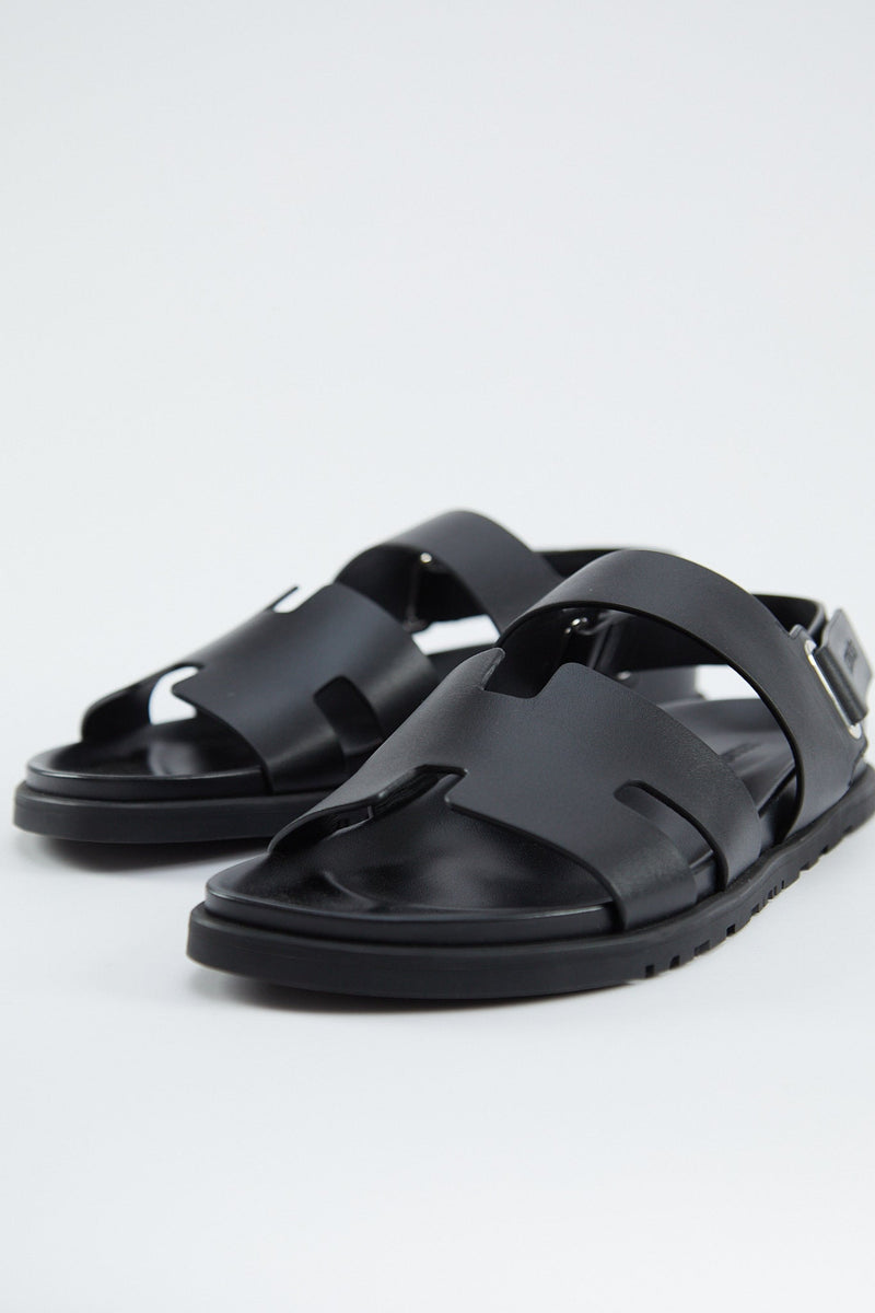 Hermès Takara Sandals (Black)