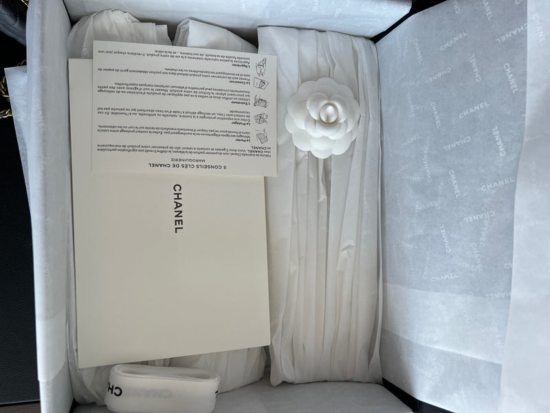 Chanel Kelly Shopping Bag Shiny Aged Calfskin & Gold Hardware Grey (Mini)