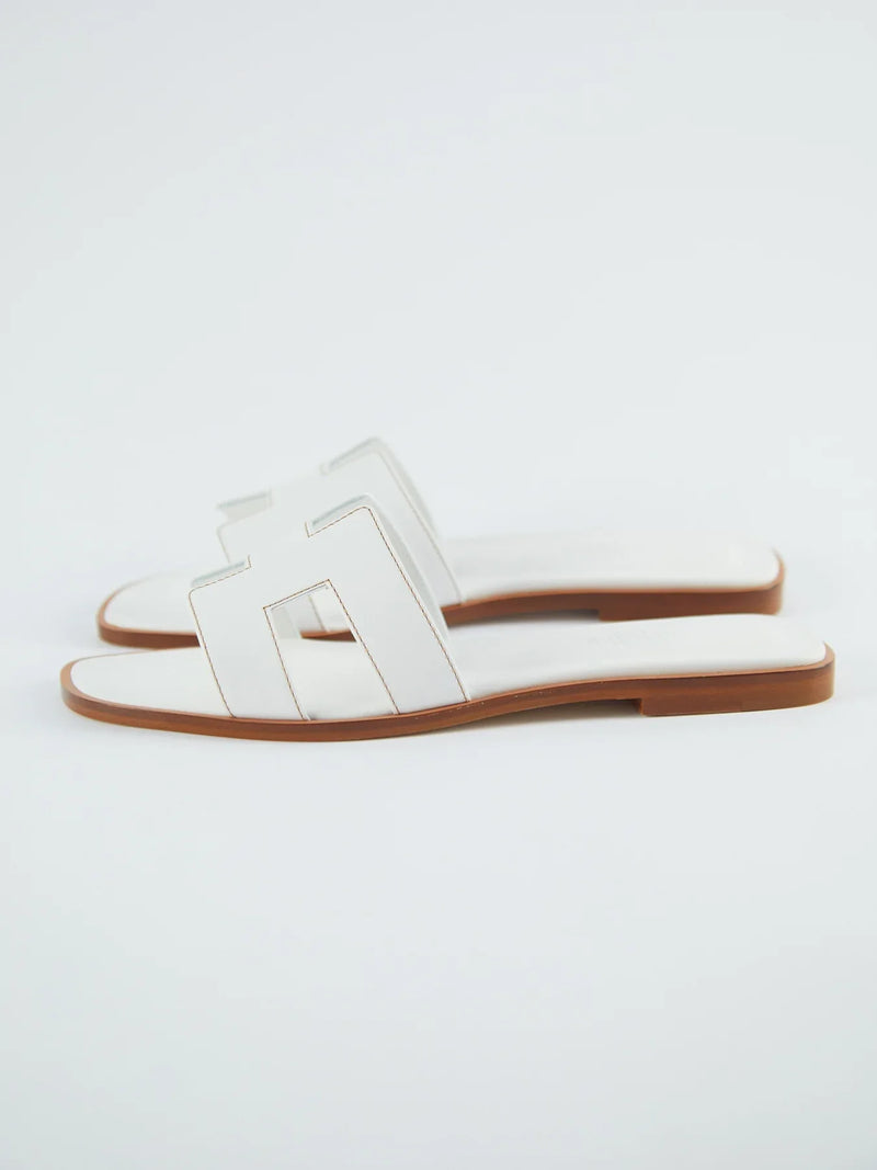 Hermès Oran Sandals (White)